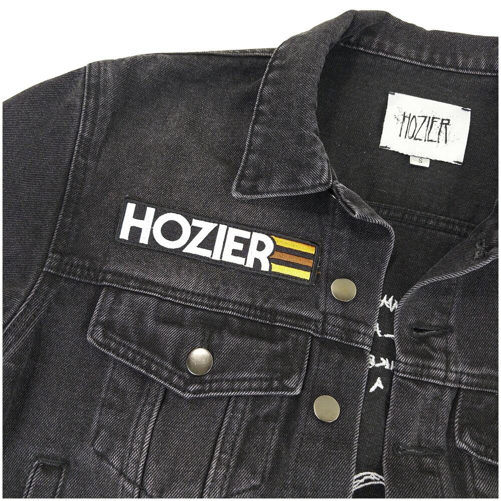 Hozier Lost in a Haze Black Denim Jacket Unisex Size S Unreal Unearth Tour EUC - Picture 4 of 9